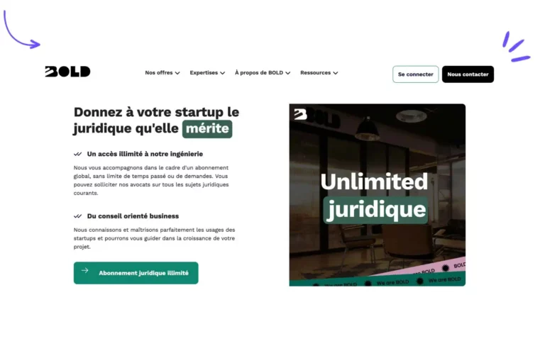 Exemple de publicité avocats : le cabinet Bold